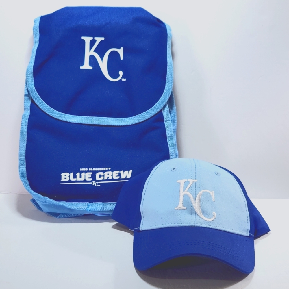 KC Royals Blue Crew Kids Backpack And Hat Set